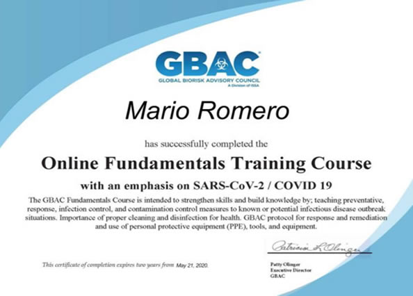 Certificación OFTC GBAC
